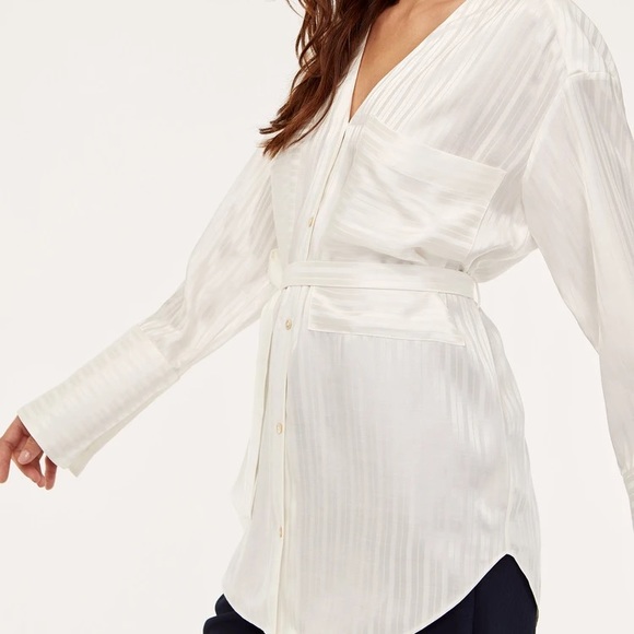 Aritzia Wilfred zellie shirt silk blouse - Picture 5 of 15